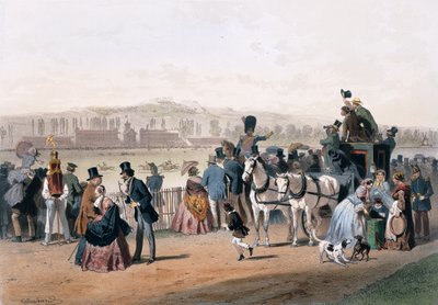 Rennbahn im Bois de Boulogne von Eugene Charles Francois Guerard